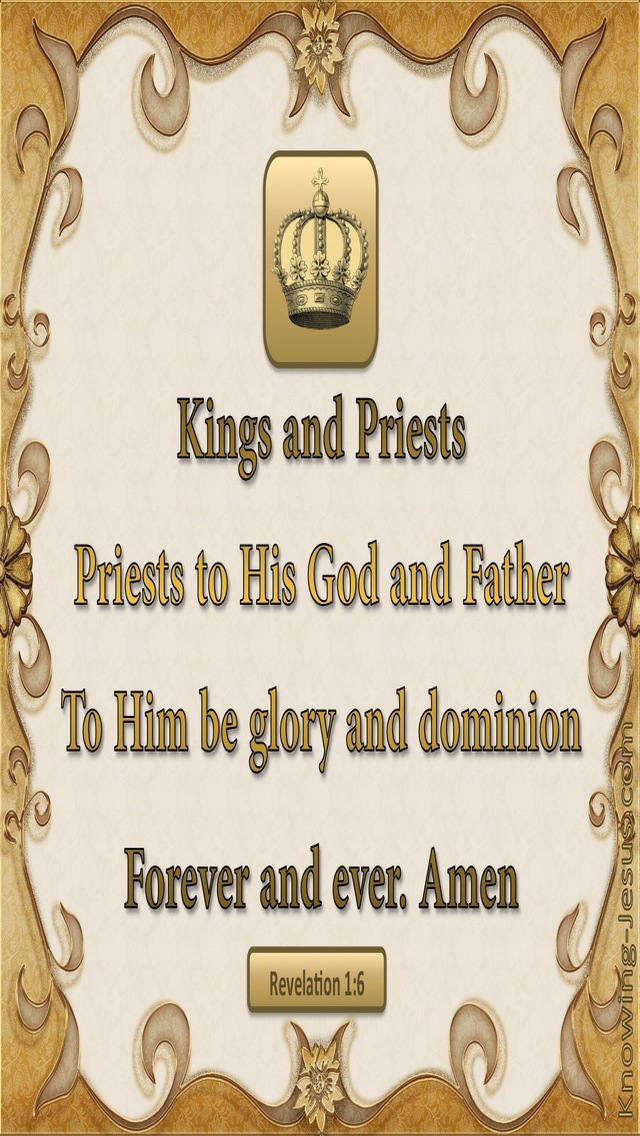 Revelation 1:6 A Kingdom of Priests (beige)